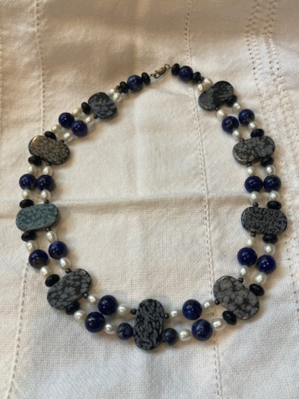 Black Grey Stone Necklace